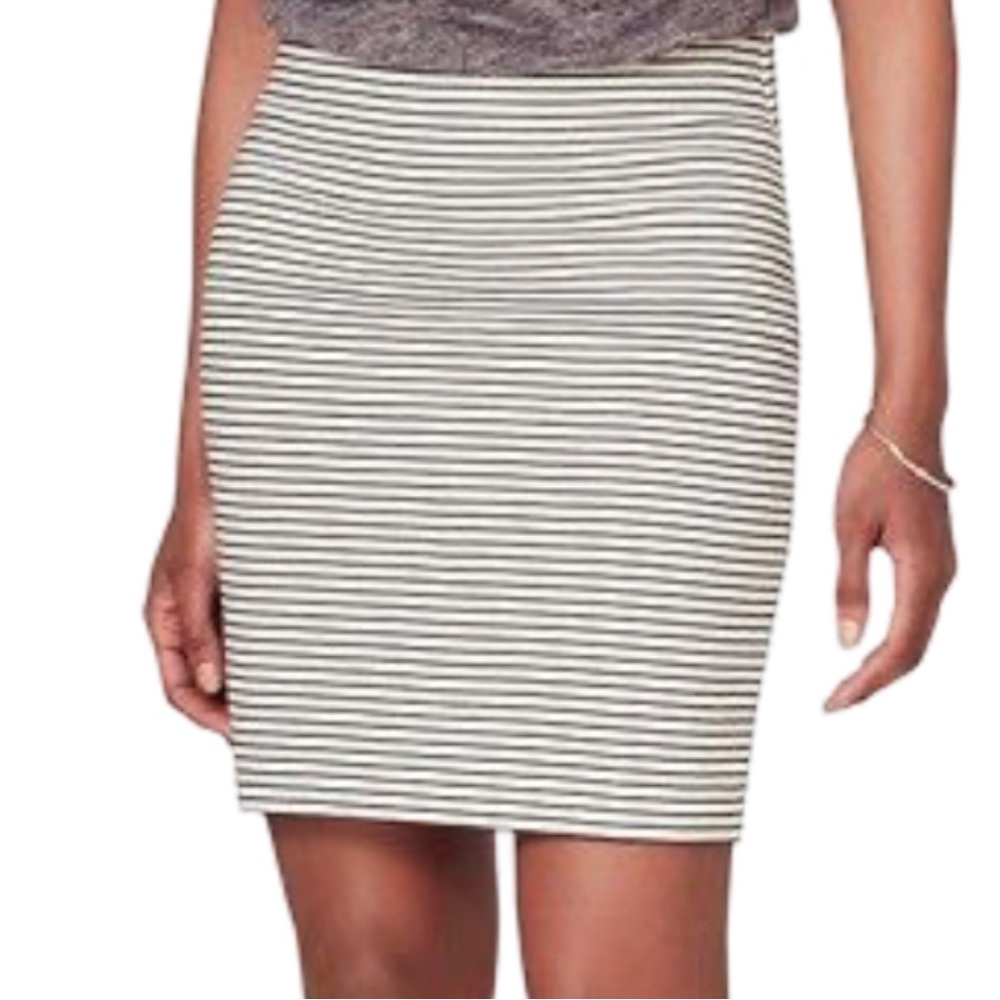 Ann Taylor Stretch Stripped Pencil Skirt Size 14P